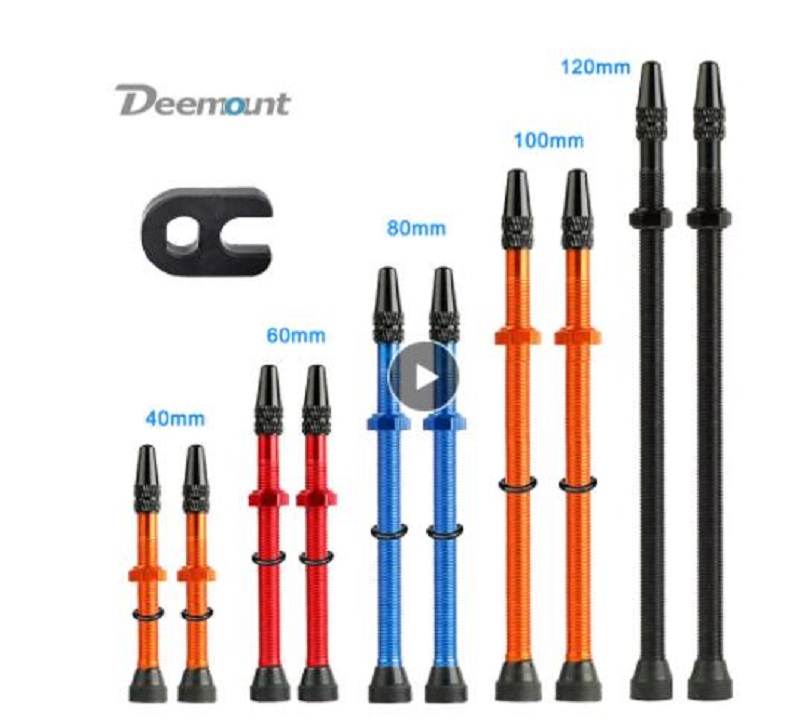 

40/60/MM Alloy Stem Bicycle F/V Presta Tubeless Tire Valve Road Bike Nipple W Tool Alloy Valve Cap Bicycle Accessories