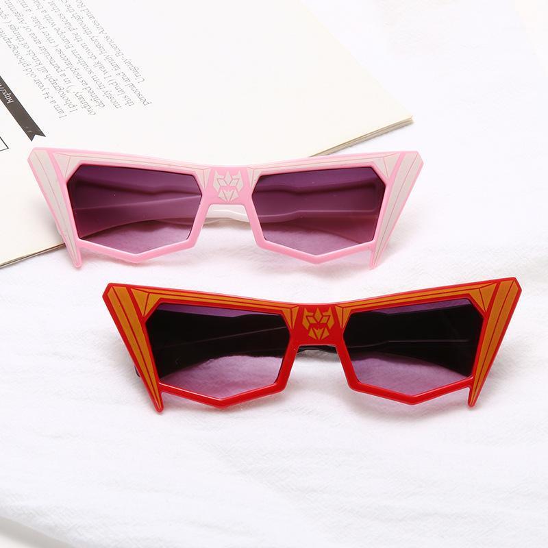 

Mecha Style Dashing Children Cat Eye Sunglasses Fashion Brand Design Kid Sun Glasses Boy Girl Unisex Retro UV400 Mirror Goggle1