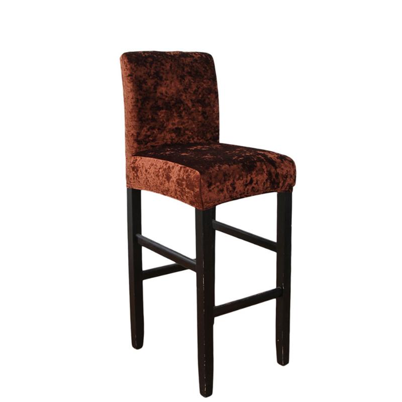 

Hotel Counter Stool Slipcover Washable Home Decor Pub Seat Wedding Banquet Reusable Dining Room Stretch Solid Party Chair Cover