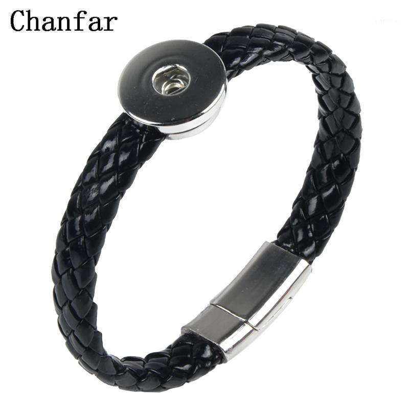 

Chanfar 10 Colors Wholesale New 18mm Snap Button Bracelet & Bangles High Quality Leather Bracelets For Snap Jewelry1