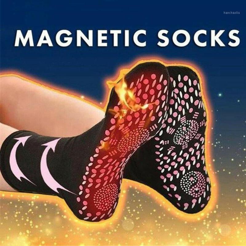 

1Pair Women Men's Magnetic Therapy Self Heating Magnetic Socks Comfortable Breathable Winter Ski Fitness Thermal Sport Socks1, White