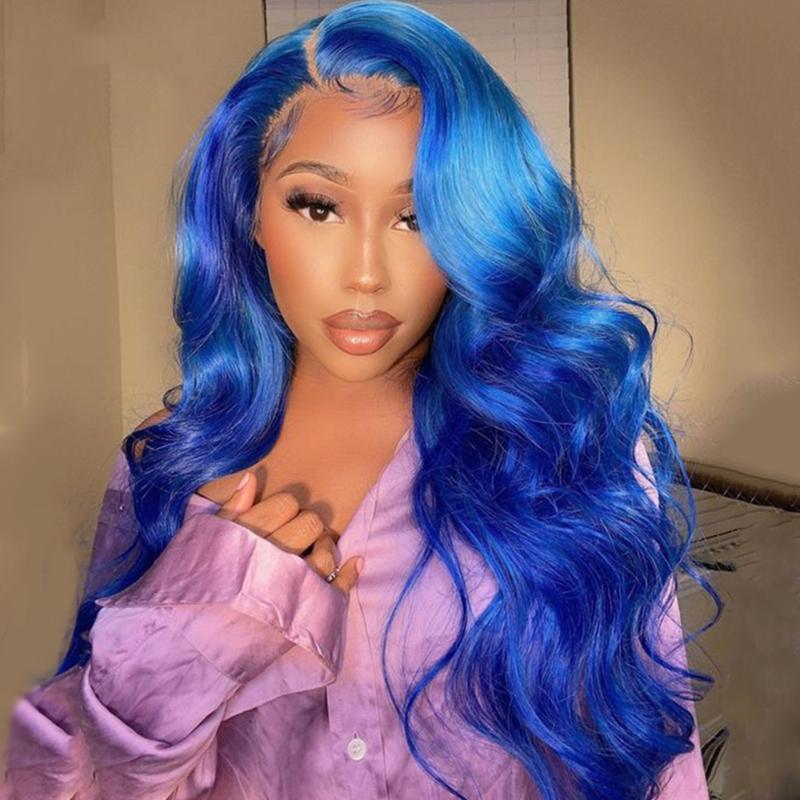 

Pink Red Purple Blue Yellow 613 Body Wave T Part Lace Front Human Hair Wigs Sdamey Brazilian HD Orange Ginner Green Wigs Remy