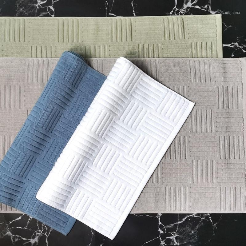 

Cotton Bath Rug Ant-slip Hotel Spa Beauty Bathroom Mat for Floor Entrance Doormat Toilet Bathtub Absorbent Floor Mats 50x80cm1