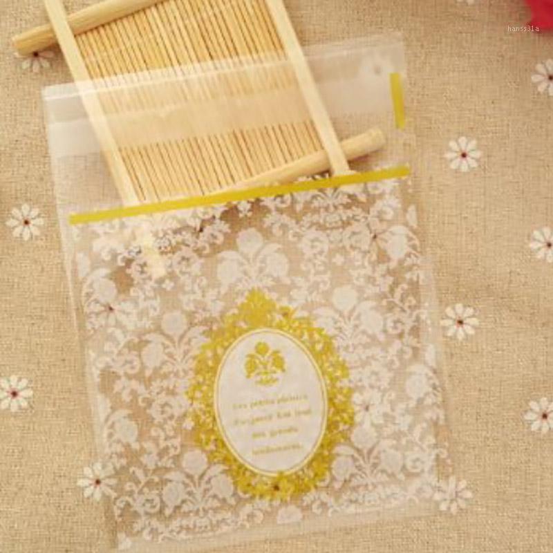 

100PCS Gift Bag Baroque Classic Lace Style Party Bags Packing Packaging Present Wedding For Sweet Candy Yellow Favors1