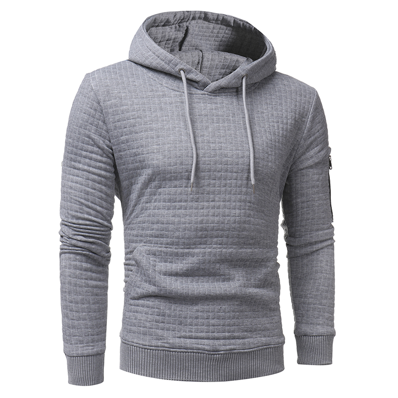 

2021 Brand New Men's Hooded Sweatshirt Pullover Men Casual Hoodies Sweatshirts For Male, Light grey