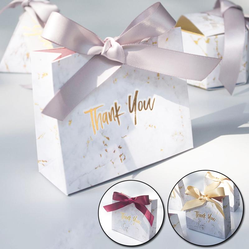 

Creative Mini Paper Bag Marble Pattern Bags Wedding Party Package Gift Favors Baby Shower Supplies Candy Storage Boxes with Bow