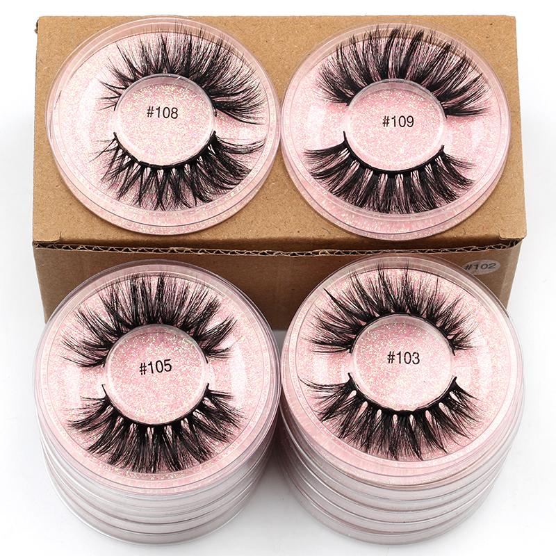

Eyelash Wholesale 10/20/50/100 Pcs 3D Mink Lashes Natural False Eyelashes Reusable Messy Fake Lashes In Bulk Cilios Makeup