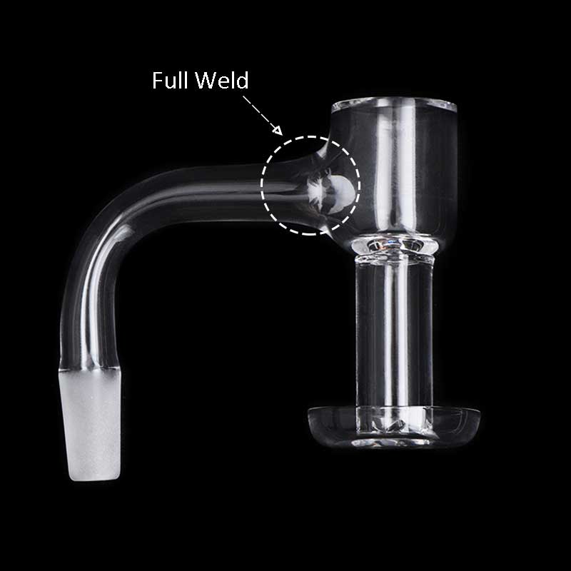

New Full Weld Beveled Edge Terp Slurpers Quartz Banger 2mm Wall 45&90 Quartz Terp Slurpers Banger Nails For Glass Water Bongs Dab Rigs