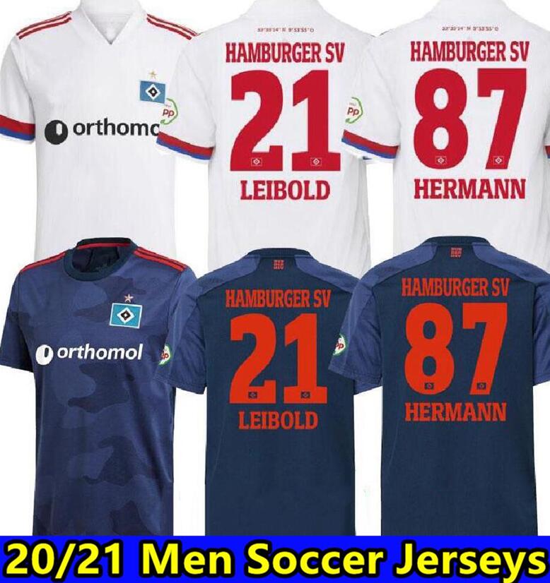

2020 2021 Hamburger SV Soccer Jerseys home away Kittel LEIBOLD Dudziak Terodde 20 21 Hamburger camisas de futebol mens kids football shirts, Kids home