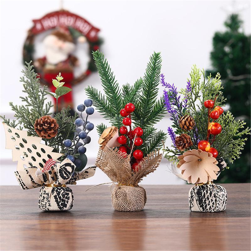 

Window Mini Christmas Tree Gifts Christmas Desktop Small Tree Ornament Simulation Pine Cone Pine Needles1