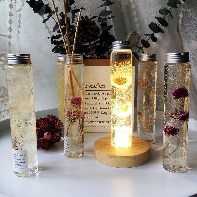 

150ML Beautiful No-fading Artificial Flower Gomphrena Herbarium Oil Bottle Home Table Wedding Decoration valentines day gift1