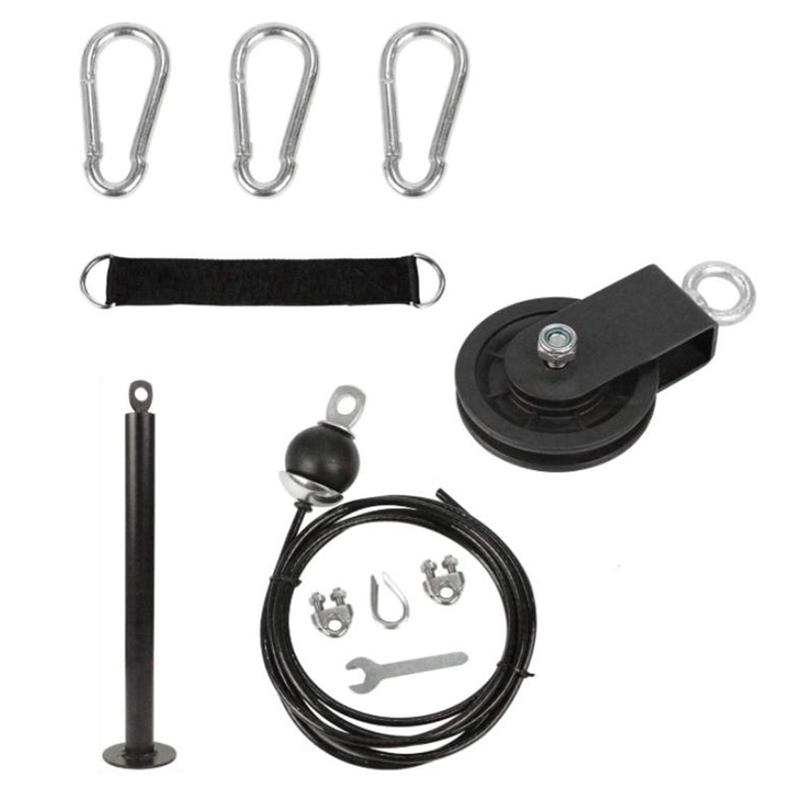 

ELOS-LAT Pull Down Pulley System Weight Pulley System with Loadng Pin Cable Machine Attachment for Triceps