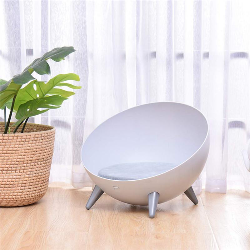 

Saim PP Cat Cave Bed Space Bed Half-sealed Pets Cats House With 4 Feet Chair Pets Products Small Dogs Cats Winter Warm Nest