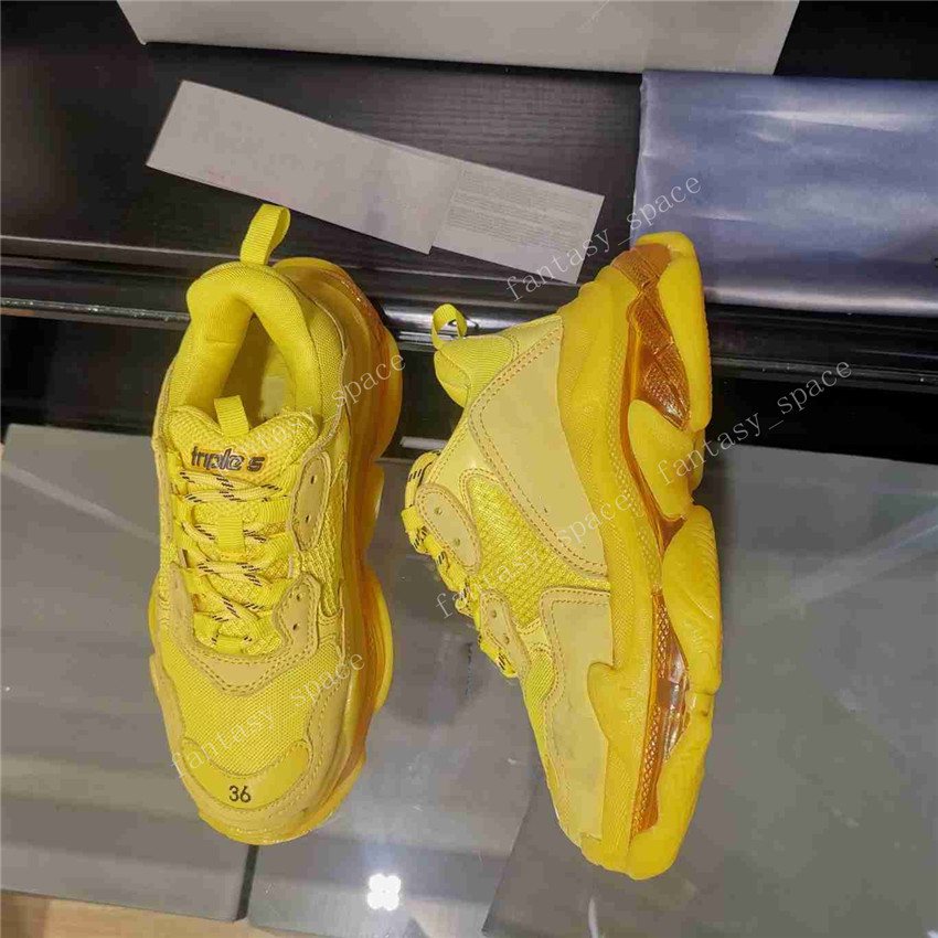 

Platform Trainers Paris Casual Shoes Triple S Clear Sole Trainers Oversized Dad Shoe Sneaker Black Cushion Mens Womens Fushia Pink Beige Run