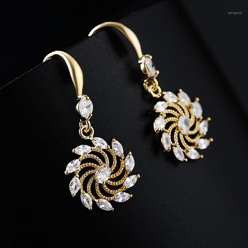 

Stud Trendy Crystal Silver Color Sunflower Earrings Cubic Zirconia Plant Vintage For Momen And Girls Fashion Jewelry1