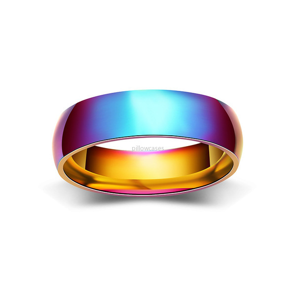 

Colorfull rainbow Band Rings Stainless Steel Rings women mens ring fashion jewelry will and sandy drop ship, Silver