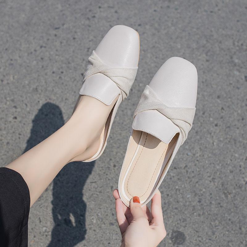 

Slippers Casual Loafers Low Shoes Slipers Women Slides Cover Toe Butterfly-Knot Luxury 2020 Flat Fashion Rubber Butterfly-knot