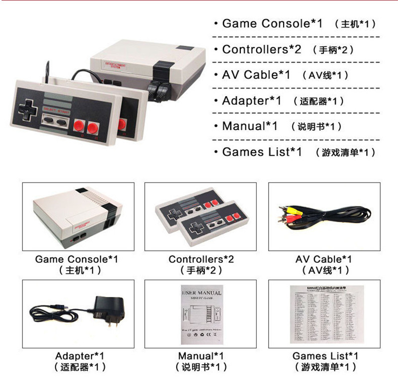 

Hot Selling Mini TV Can Store 620 500 Game Console Video Handheld For NES Games Consoles With Retail Box Fast Shipping