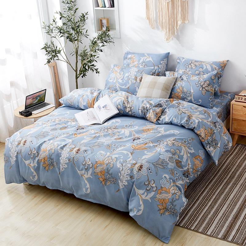

4 Piece Set Home Textiles Bedding Set Bedclothes Include Duvet Cover Bed Sheet Pillowcase Comforter Bedding Sets Bed1, Blue
