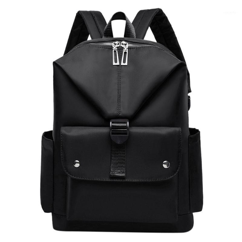 

Fashion Neutral Large Capacity Outdoor Student Bag Shoulder Bag With USB Socket Female High School College Student Book Bags#G201, Black