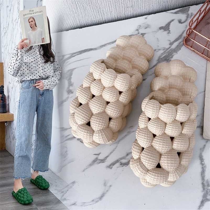 

Personality Bubble Slippers Soft EVA Summer Home Slides Massage Bottom for Men and Women's Sandals Flip Flops 220124, Show as photo