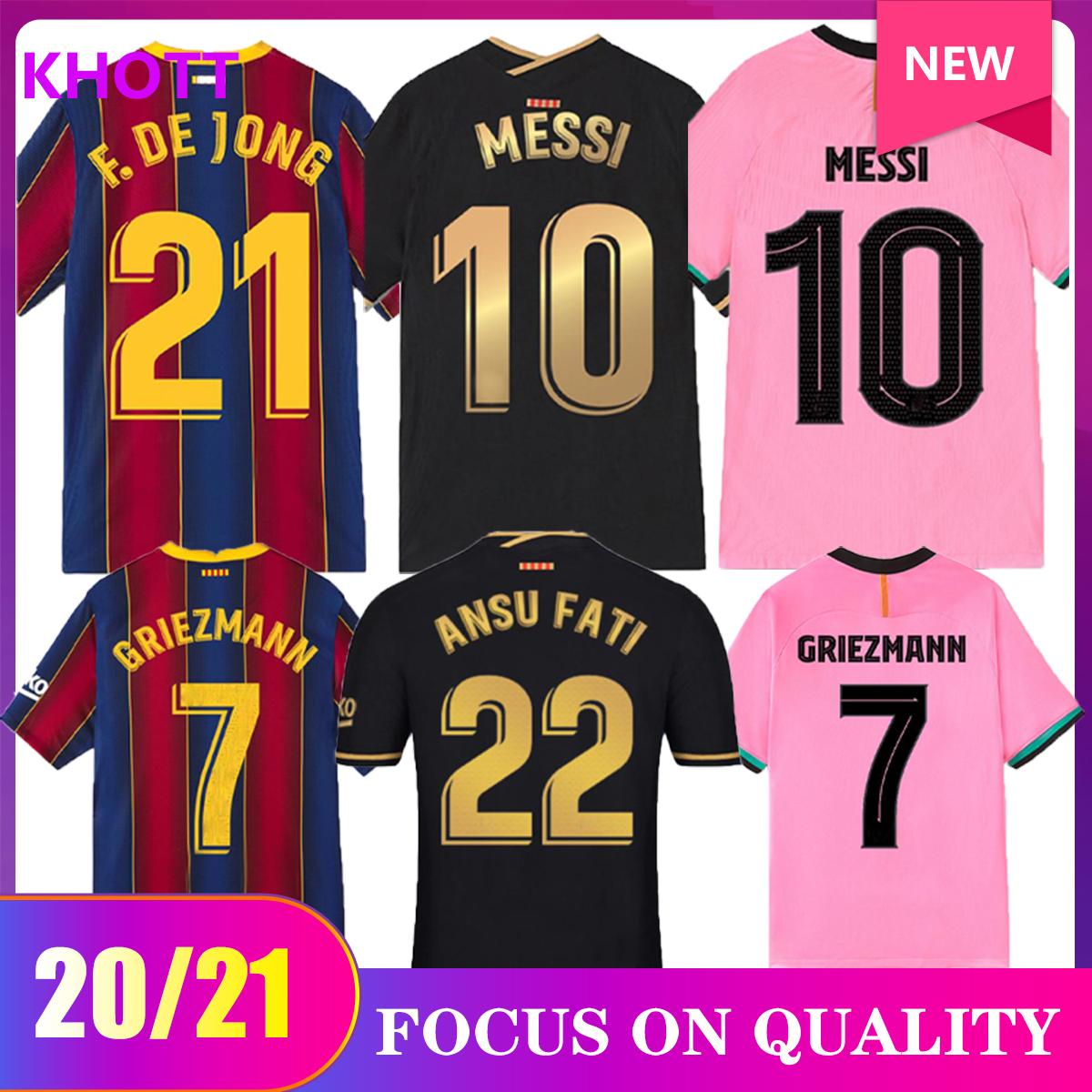 

NEW 20 21 Soccer Jersey F.DE JONG 17 GRIEZMANN 2020 2021 COUTINHO SUAREZ MALCOM PIQUE VIDAL Bacelona football shirts, Home
