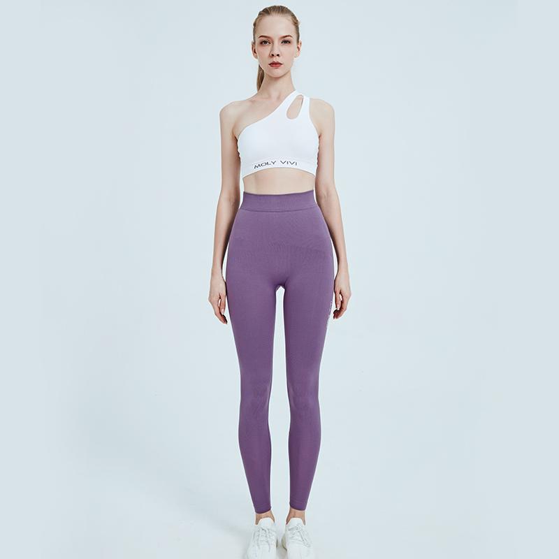 

2021 Hot Sale Fitness Female Full Length Leggings 6 Colors Free Size Running Pants Comfortable And Formfitting Yoga Pants, Purple