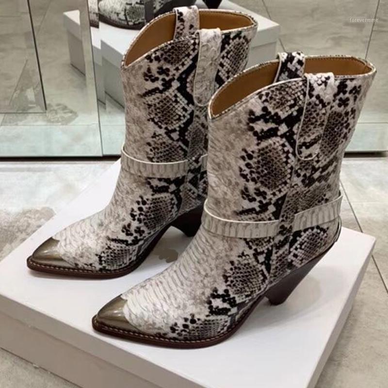 

Metal Pointed Toe Diamond Heel Ankle Boots Women Sexy Spike Heels Western Style Short Boots Runway Genuine Leather Winter Shoes1, Black leather