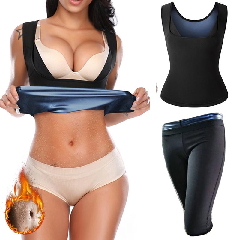 

Sweat sauna shaper sportwear fitness yoga clothes Men women burning leggings outfit Gym workout tank top sports set yoga pants, Women pants