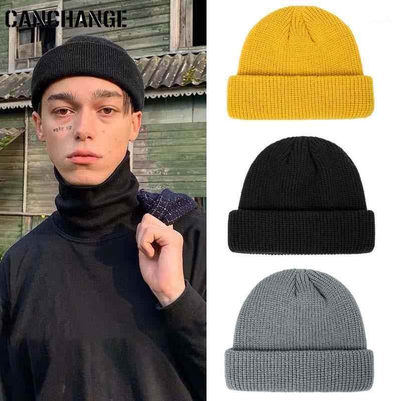 

One Piece Winter Beanie Hat For Men Women Stretch Knitted Warm Melon Hat Unisex Solid Hip-Hop Casual Beanies Bonnet Solid Color1