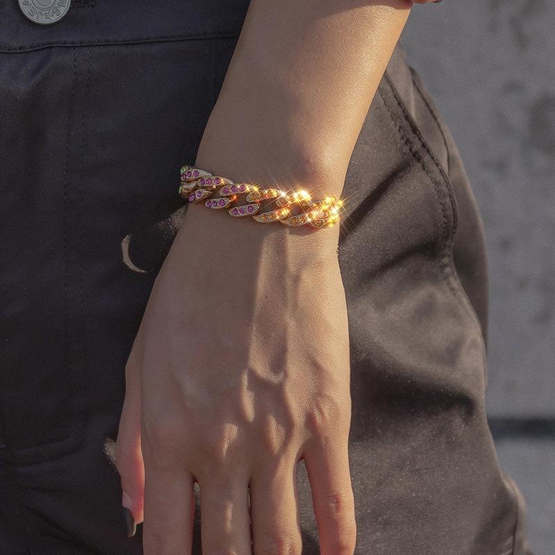 

Charm Bracelets XINGGE Minimalist Bling Rhinestone Bracelet For Women Luxury Geometrical Hollow Out Jewelry Accessories