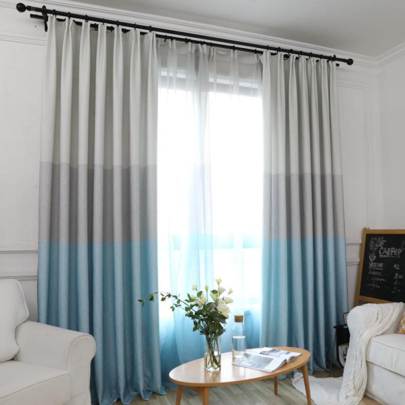 

Curtains for Living Room Strip Customized Bedroom Curtains for Window Treatment Drapes Finished Blackout Cortinas, Tulle 1