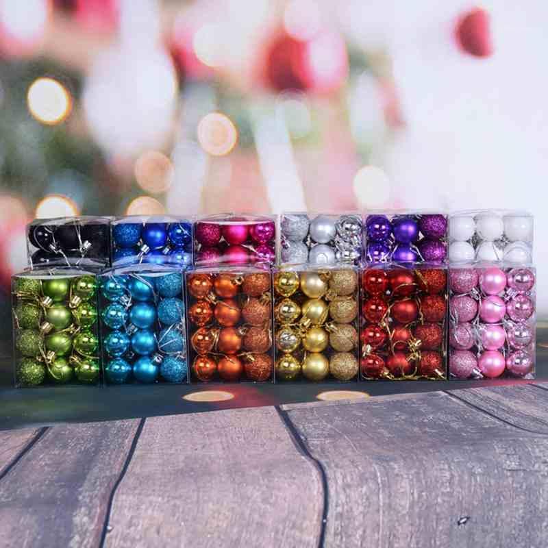 

24pcs 3cm Christmas Tree Ornaments Balls Xmas Party Hanging Ball Decorations for Home Christmas Decorations Drop Shipping1