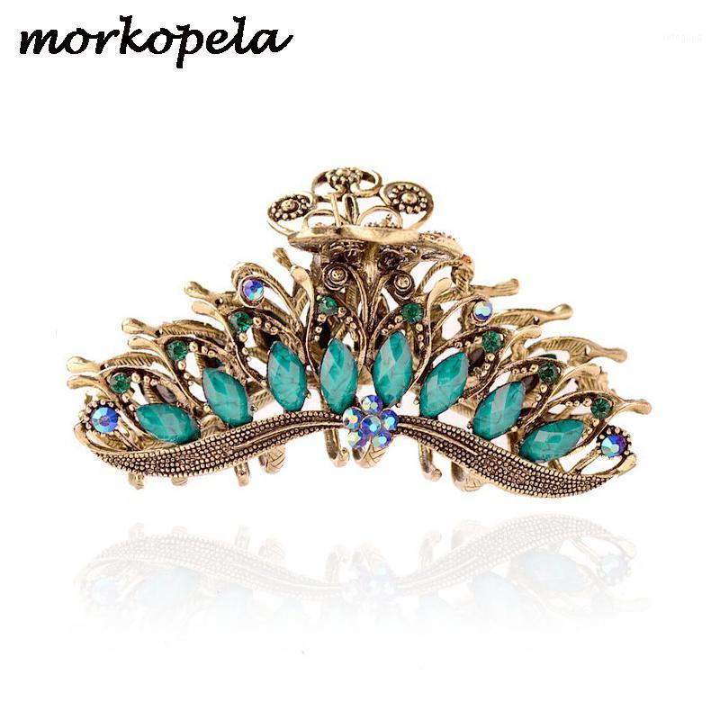 

Hair Clips & Barrettes Morkopela Big Metal Claw Crab Vintage Rhinestone Clip Accessories Retro Flower For Women Banquest Jewelry1