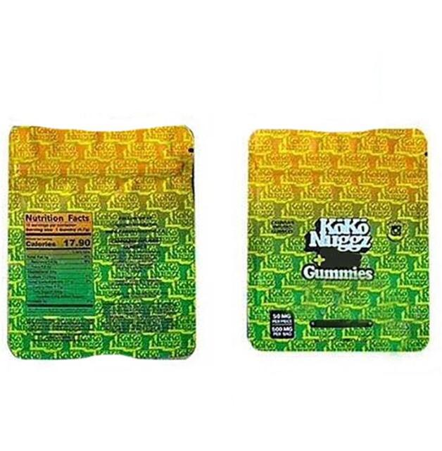 

2021 RUNTZ KOKO NUGGZ BAGGIES NEWEST EDIBLES MYLAR BAG 500MG EMPTY GUMMIES PACKAGE RETAIL STORAGE SMELL PROOF ZIPPER POUCH Edibles Packagjg