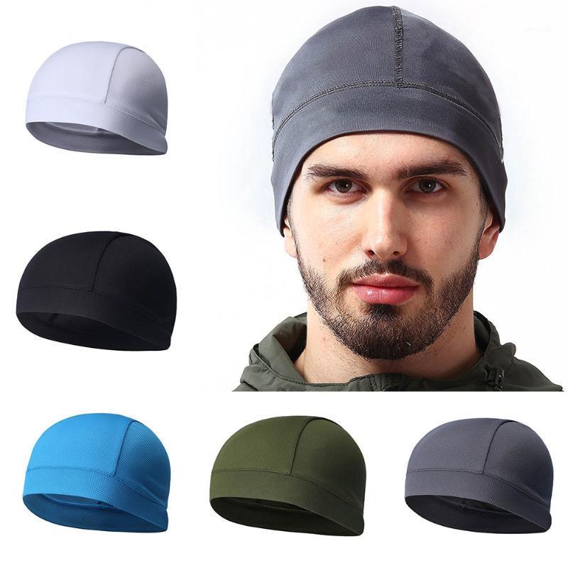 

Solid Elastic Breathable Skull Caps Headband Outdoor Sports Cycling Running Hiking Hat Equipment bandana Men gorra ciclismo1, Black