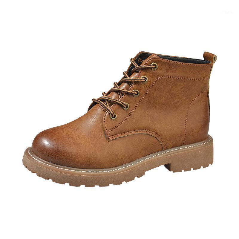 

Boots Spring And Summer New Thick-soled Women's Boots Breathable Wild Thick With British Wind Retro Student Shoes1, Black