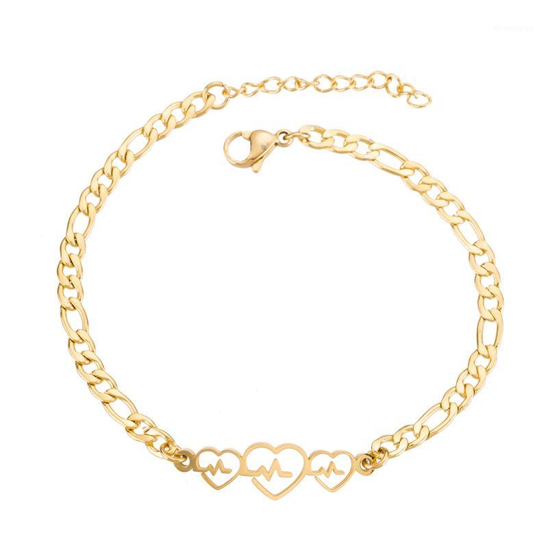 

heart bracelets for woman couple bracelets rose gold Double layer stainless steel adjustable bracelet for women accessories 20201