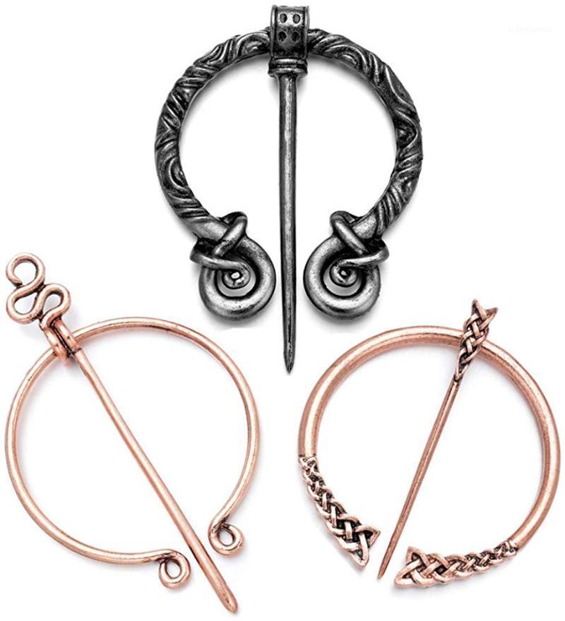 

Pins, Brooches Fashion Vintage Viking Pins Medieval Cloak Shawl Scarf Pin Clasp Celtic Jewelry Costume Accessory For Women Girls, Gray