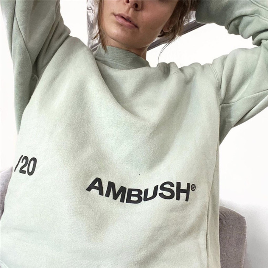 

2021 New Fw Foaming Printing Ambush Sweatshirts Women 1:1 Best-quality Heavy Fabric Hoodies Crewneck Vintage Hoodie Men 0g9k