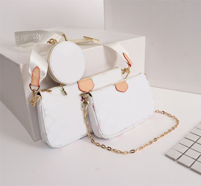 

women luxurys designers bags 2020Three pieces of leather 44823 favorite luxury handbag fashion messenger bag ladies bag favorite Multi Poche, Blue