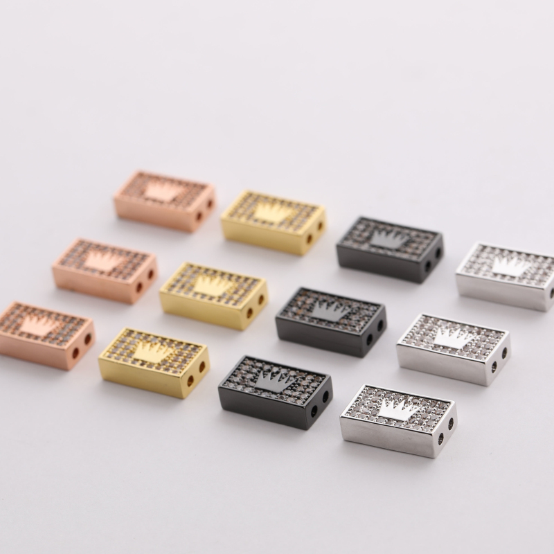 

Handmade High Quality Luxury Style Micro Pave Copper Crown Charms for DIY Jewelry 12pcs/Lot