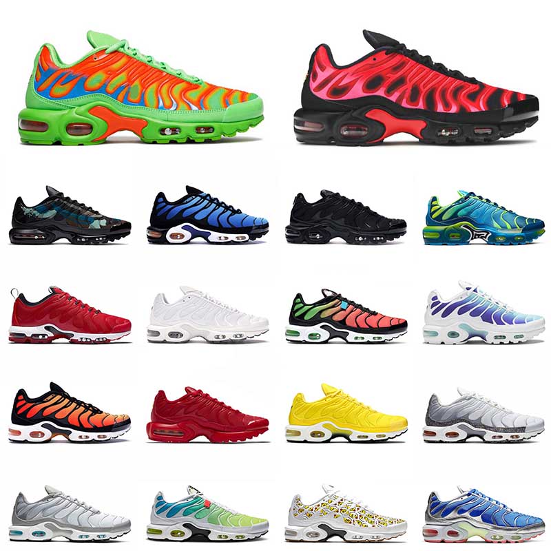 nike air max airmax tn plus Nouveau Chaussures de course Taille hommes Femmes Univeristy Red Triple Triple Blanc White White Worldwide Mike AirMa