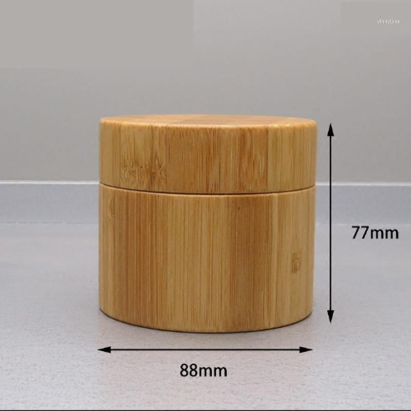 

250g bamboo container Plastic wood Cream Jar, cream jars cosmetic packaging Empty bamboo plastic Cosmetic jar with lid reuse1