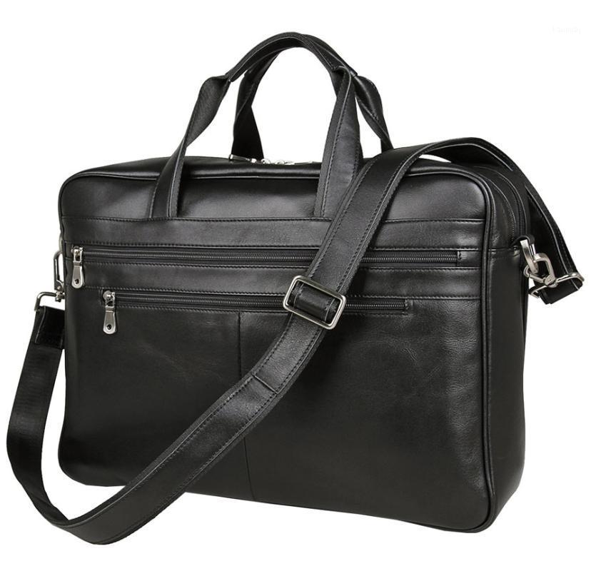 

Natural Genuine Leather Men's Briefcases for Male Business 17 inch Handbags Causal Laptop Bags Messenger Bag Large Travel Bag1, Brown