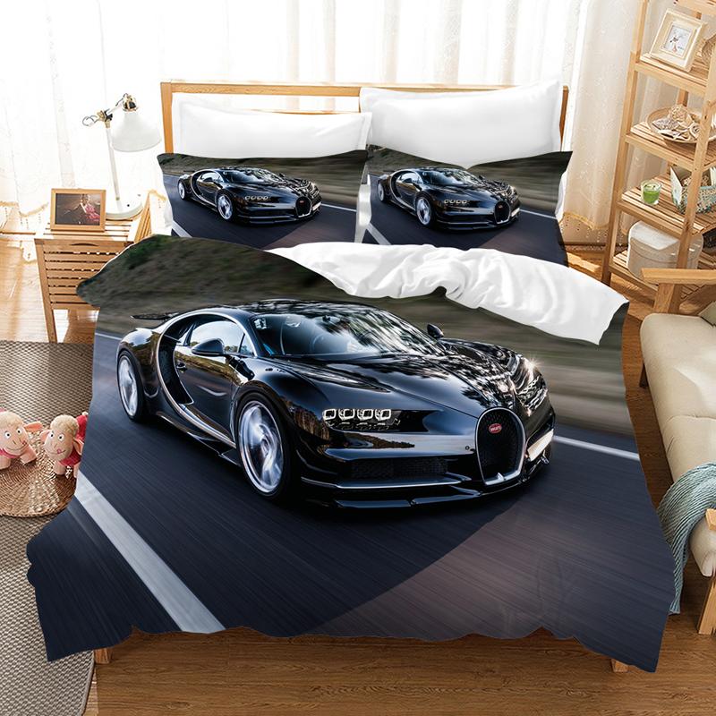 

Luxury Supercar 3D Bedding Set Duvet Covers Bed Linen Bugatti Racing Car Comforter Bedding Sets Bedclothes Bed Linens (NO Sheet