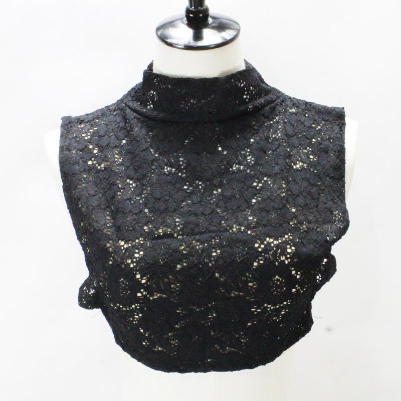 

New White Lace Floral Fake Collar Women Detachable Collars Stand Lapel False Collar Removable Half Shirt Detachable