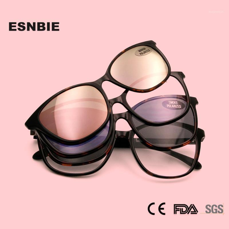 

3 In 1 Clip On Magnetic Polarized Sunglasses Women Ultem Glasses Frame Cat Eye Myopia Optical Eyewear Blue Light Blocking Glass1