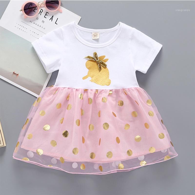 

bunvel Summer Toddler Kids Baby Girls Dress Party Princess Sundress Toddler Baby Girl Cartoon Dotting Printed Dress1, Pink