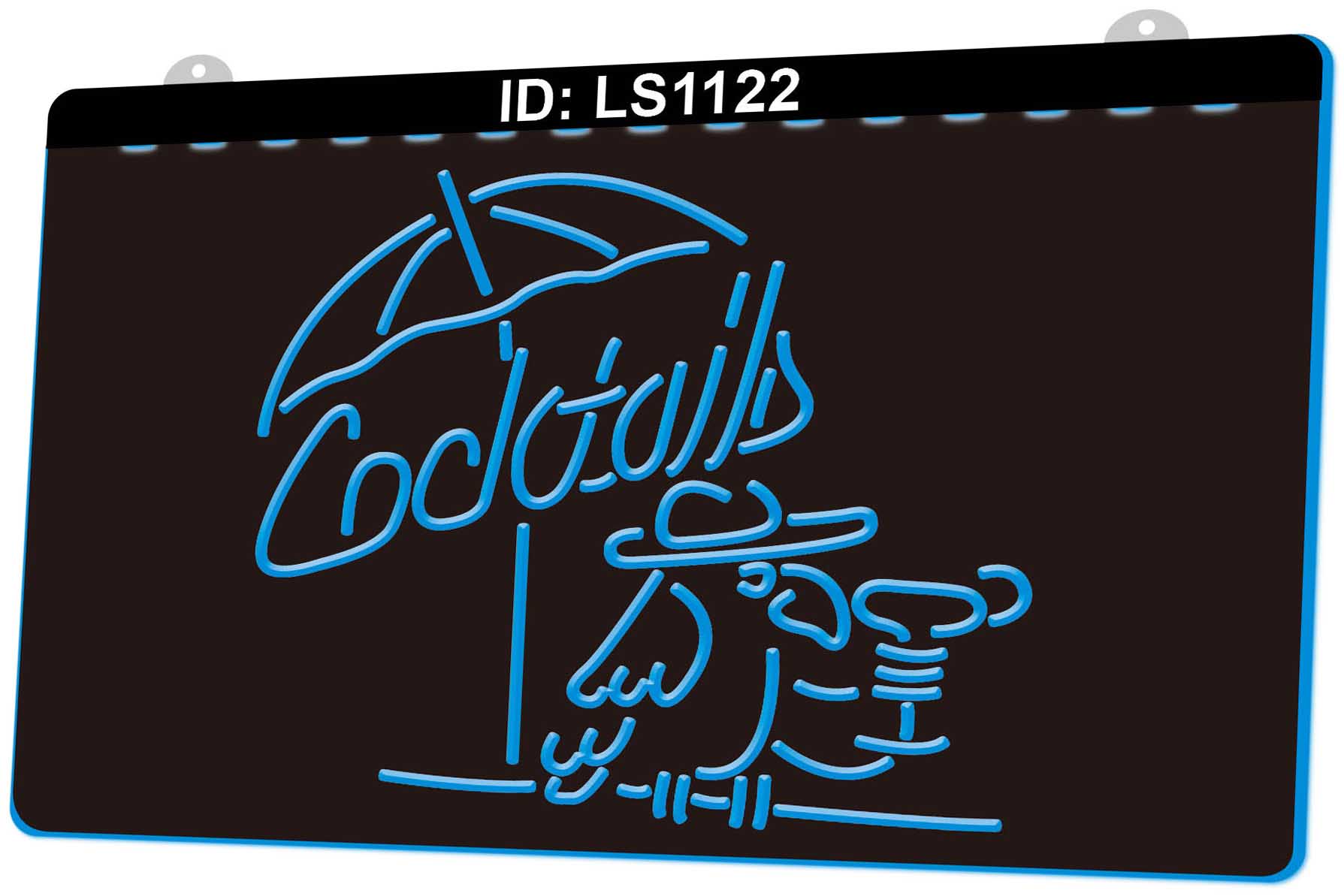 

LS1122 Cocktails Parrot Bar Pub Club 3D Engraving LED Light Sign Wholesale Retail